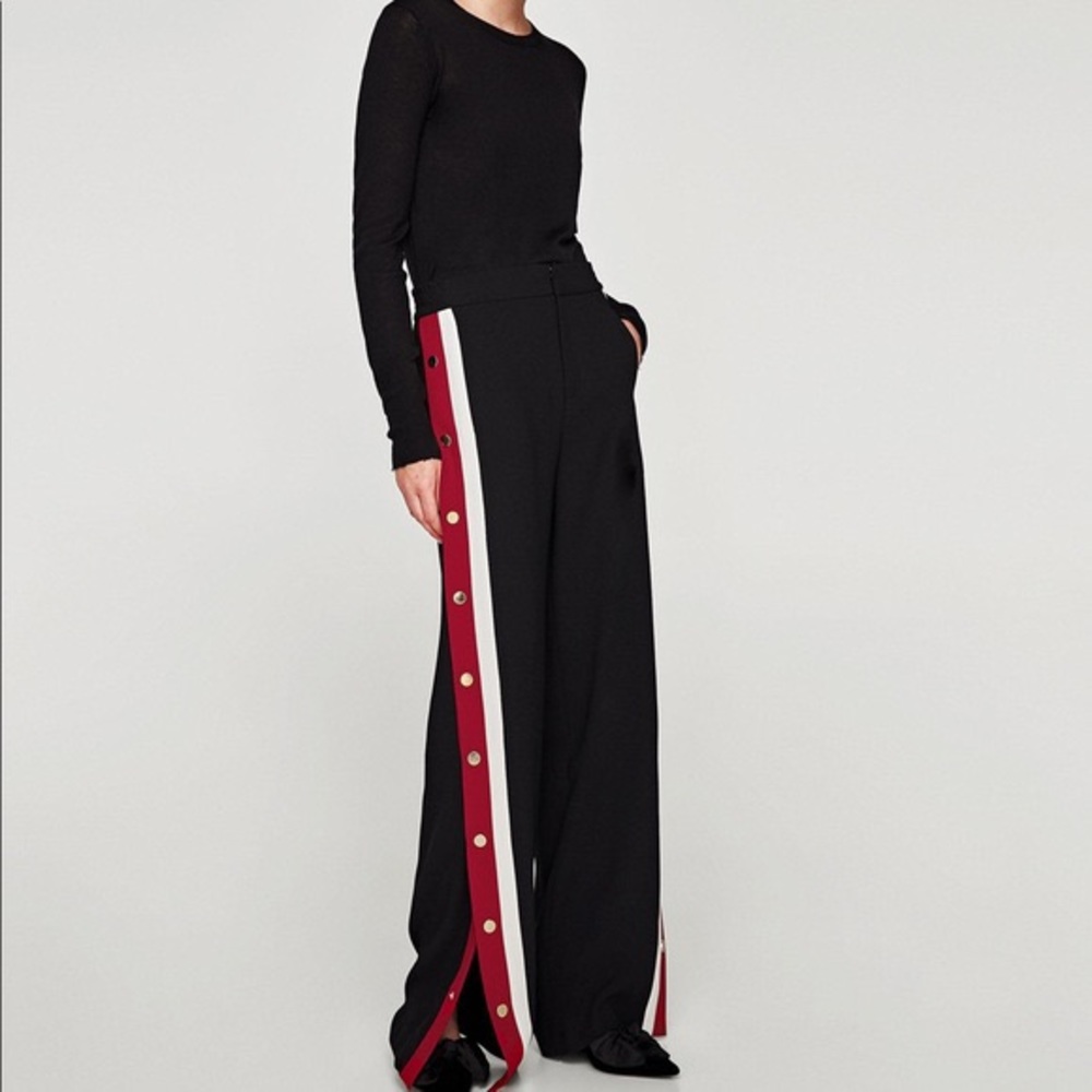 Zara track pants snap button Gucci